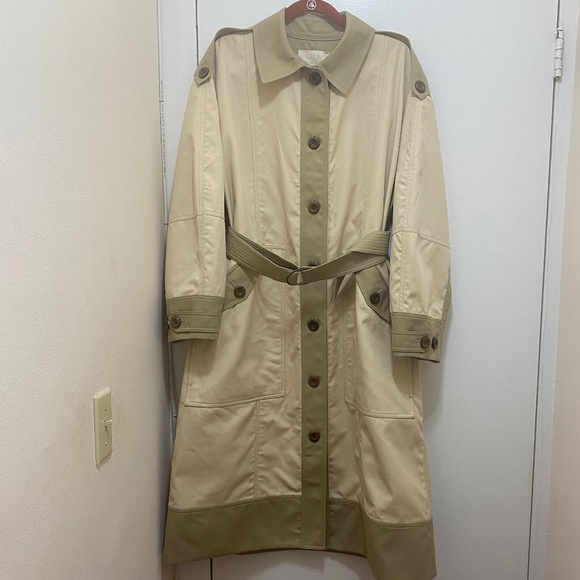 NWT ULLA JOHNSON Emmanuelle Night Neutral Trench Coat Size Medium. - Picture 3 of 15